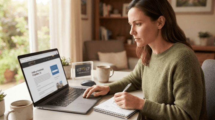 Homeowner vetting a we buy houses company in Miami online